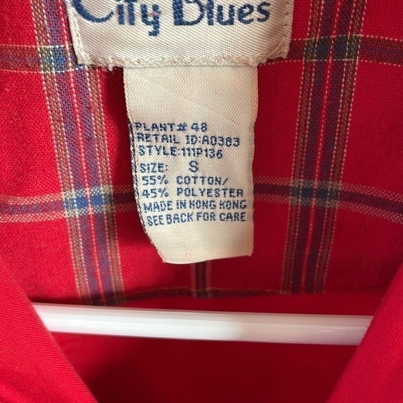 Koret City Blues flora embroidered jacket red sz small - Picture 3 of 10
